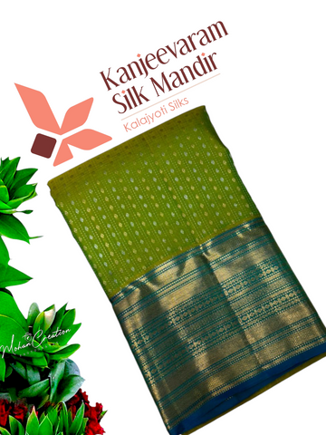 Pure Zari handloom Kanjeevaram silk mark certified saree