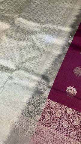 Half mix Kanjeevaram silk saree